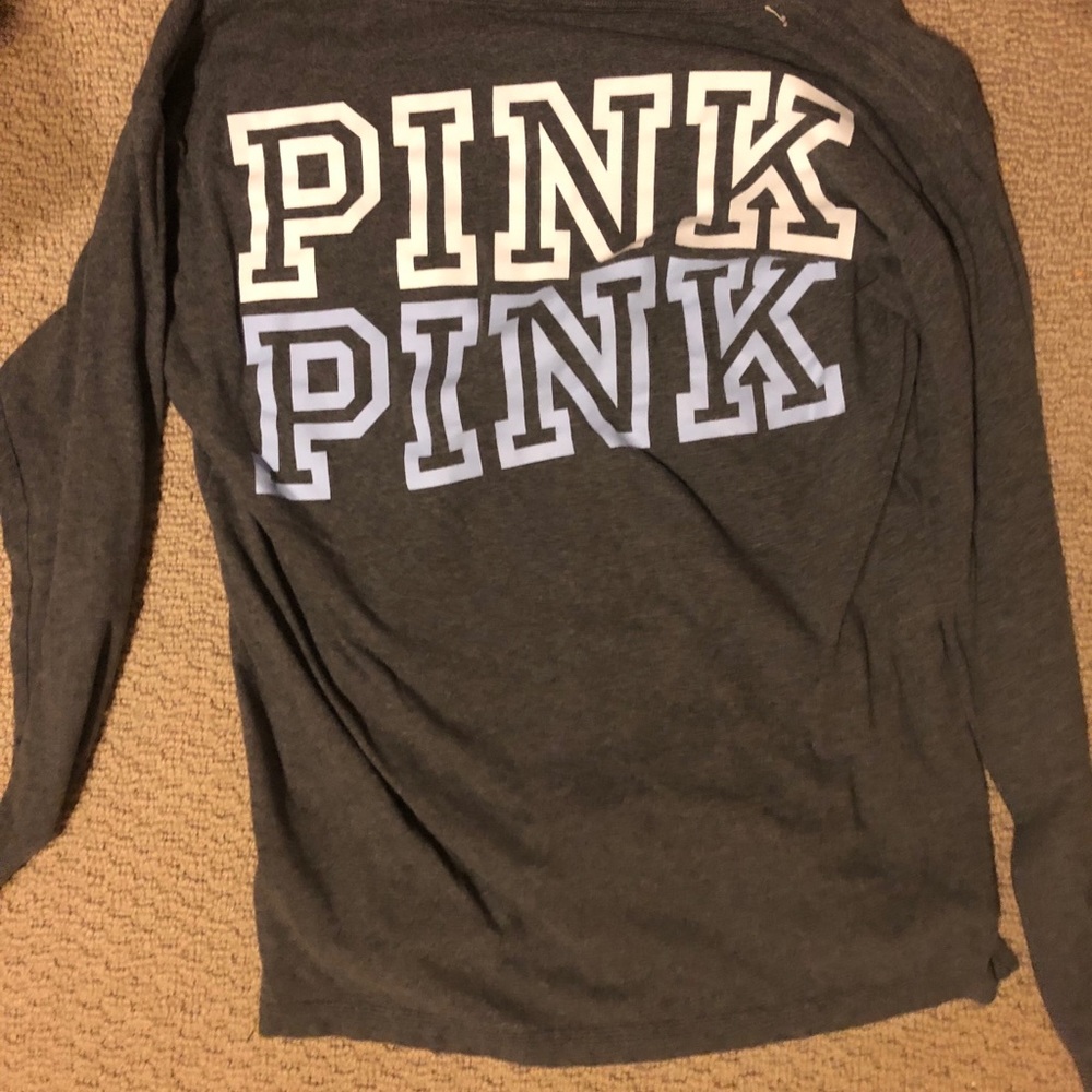 v- neck Victoria secret pink long sleeve tee